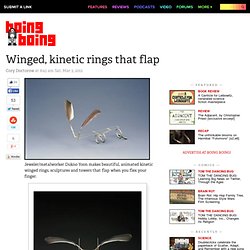 Kinetic Winged Rings that flap