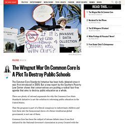 The Wingnut War On Common Core Is A Plot To Destroy Public Schools