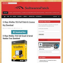 X-Ways WinHex 19.6 Full Patch & License Key Download