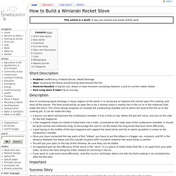 How to Build a Winiarski Rocket Stove