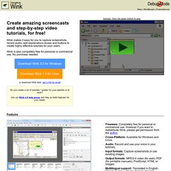 Wink - Tutorial and Presentation creation software