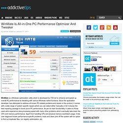 WinMate Is All-in-One PC Performance Optimizer And Tweaker