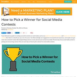 How to Pick a Winner for Social Media Contests