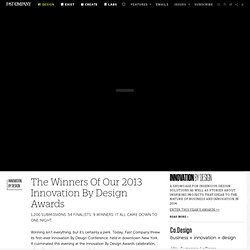 The Winners Of Our 2013 Innovation Design Award