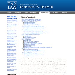 Winning Your Audit - The Tax Law Offices of Fred Daily