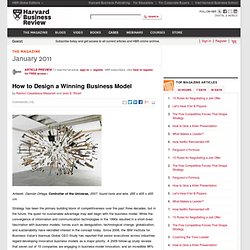 How to Design a Winning Business Model