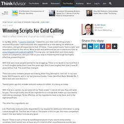 Winning Scripts for Cold Calling