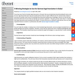 5 Winning Strategies to Use for German legal translation in Dubai