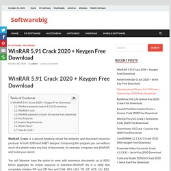WinRAR Crack 2020 + Keygen Free Download