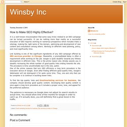 Winsby Inc: How to Make SEO Highly Effective?