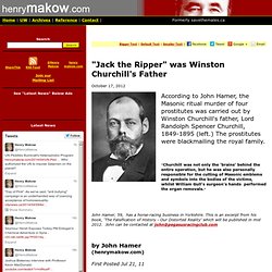 "Jack the Ripper" was Winston Churchill's Father