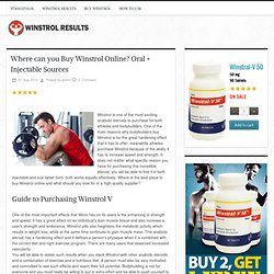 Where can you Buy Winstrol Online? Oral + Injectable Sources