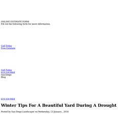 Winter Tips For A Beautiful Yard During A Drought
