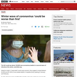 Winter wave of coronavirus 'could be worse than first'