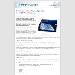 Top seven winter driving tips from InsureMyVehicle.co.uk