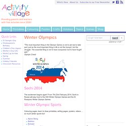 Winter Olympics for Kids