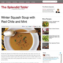 Winter Squash Soup with Red Chile and Mint