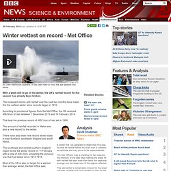 Winter wettest on record - Met Office