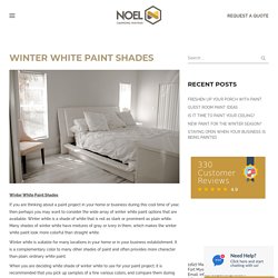 Winter White Paint Shades