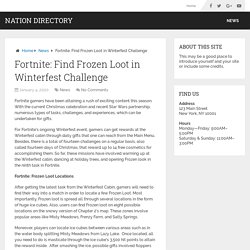 Fortnite: Find Frozen Loot in Winterfest Challenge – Nation Directory