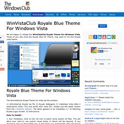 Royale Blue Theme For Windows Vista