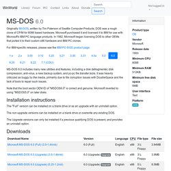 WinWorld: MS-DOS 6.0