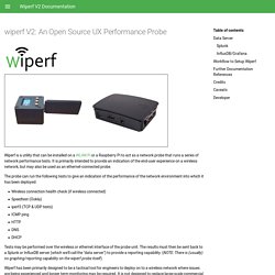 Wiperf V2 Documentation - Wiperf V2 Documentation