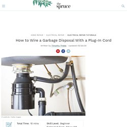 How to Wire a Garbage Disposal With a Plug-In Cord