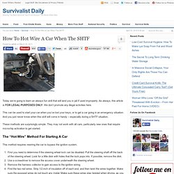 How To Hot Wire A Car When The SHTF