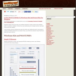 50 Free Web UI, Mobile UI, Wireframe Kits And Source Files For Designers