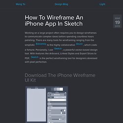 How To Wireframe An iPhone App In Sketch