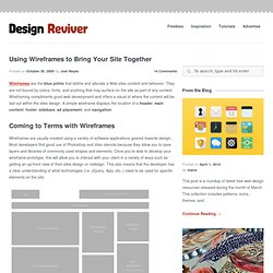 Using Wireframes to Bring Your Site Together