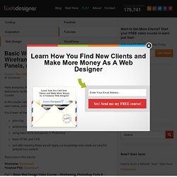 Basic Web Design Video Course - Wireframing, Photoshop Tools & Panels, and Designing [Part 1]