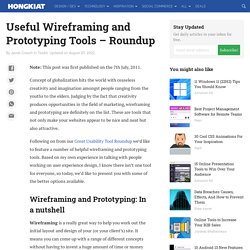 Useful Wireframing and Prototyping Tools – Roundup