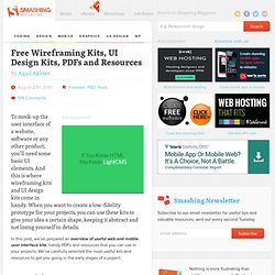 Free Wireframing Kits, UI Design Kits, PDFs and Resources