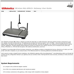 9113 Wireless Ndx ADSL2+ Gateway: User Guide