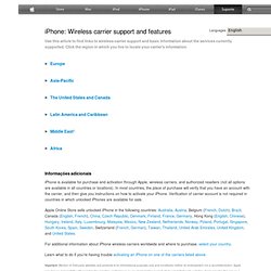 iPhone: Locating wireless carriers