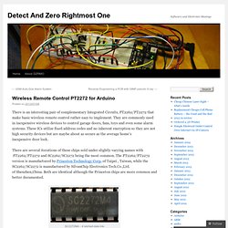 Wireless Remote Control PT2272 for Arduino