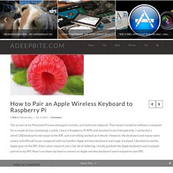 How to Pair an Apple Wireless Keyboard to Raspberry Pi