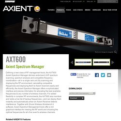 Axient Wireless Microphone Systems