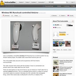 Wireless Wii Nunchuck controlled Arduino