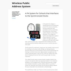 Wireless Public Address System