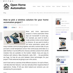 How to pick a wireless solution for your home automation project ?