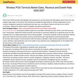 Wireless POS Terminal Market Sales, Revenue and Growth Rate 2020-2027