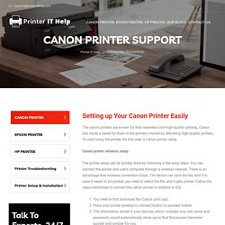Canon Printer Wireless Setup, Printer Troubleshooting & Connect to Laptop