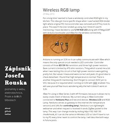 Wireless RGB lamp · Zápisník Josefa Rouska
