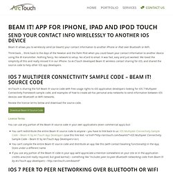 Beam It! - Send Contacts Wirelessly - iOS Bluetooth Game Kit Sample Code