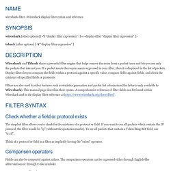 -filter - The Wireshark Network Analyzer 3.4.5