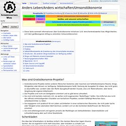 Anders Leben/Anders wirtschaften/Umsonstökonomie – Selbstorga-Wiki