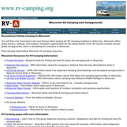 Wisconsin RV Camping and Campgrounds